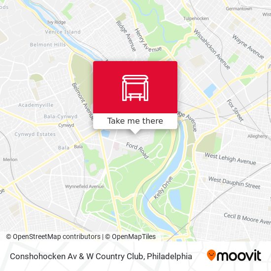 Conshohocken Av & W Country Club map