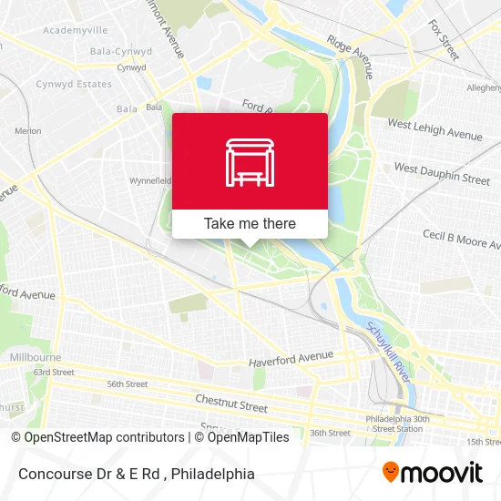 Concourse Dr & E Rd map