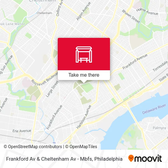 Frankford Av & Cheltenham Av - Mbfs map