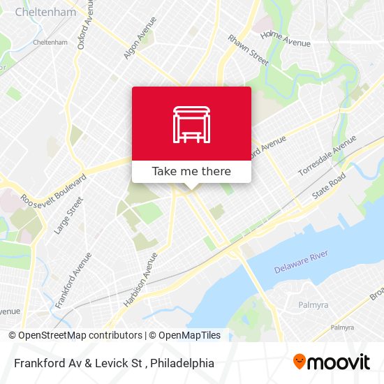 Mapa de Frankford Av & Levick St