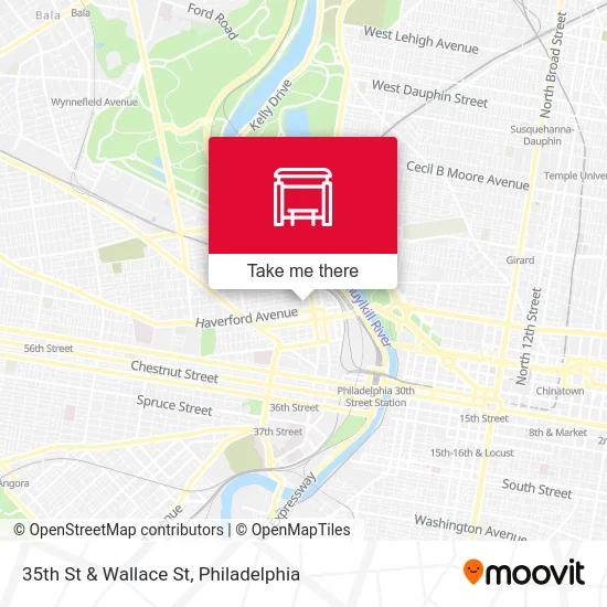 35th St & Wallace St map