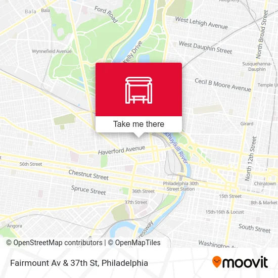 Fairmount Av & 37th St map