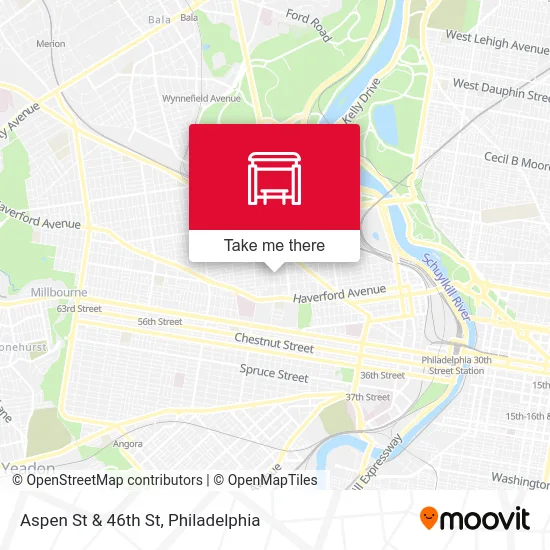 Aspen St & 46th St map