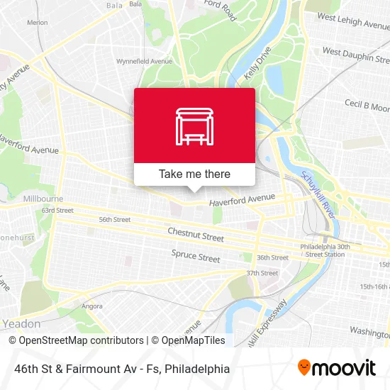46th St & Fairmount Av - Fs map