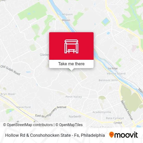 Hollow Rd & Conshohocken State - Fs map