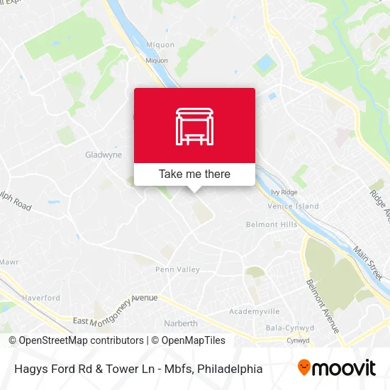 Hagys Ford Rd & Tower Ln - Mbfs map