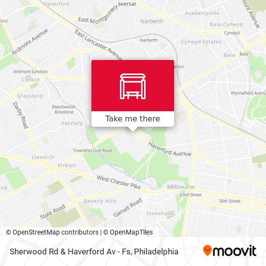 Sherwood Rd & Haverford Av - Fs map