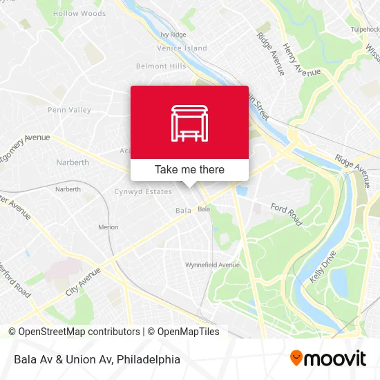 Bala Av & Union Av map