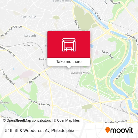 54th St & Woodcrest Av map