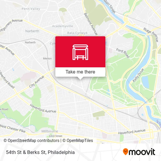 54th St & Berks St map