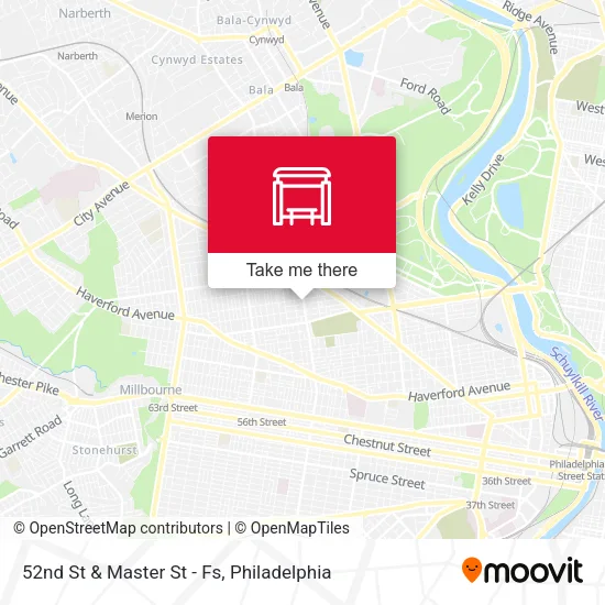 Mapa de 52nd St & Master St - Fs