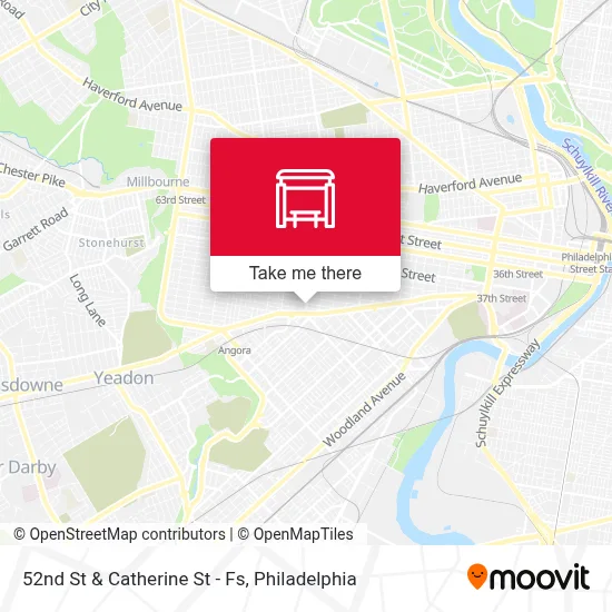 52nd St & Catherine St - Fs map