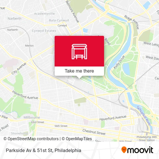 Parkside Av & 51st St map