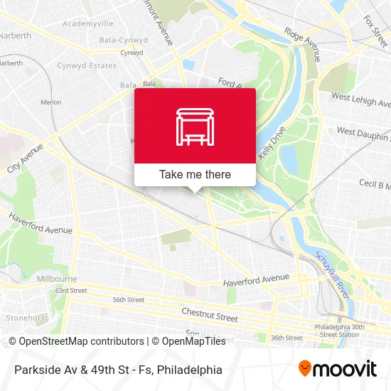 Parkside Av & 49th St - Fs map