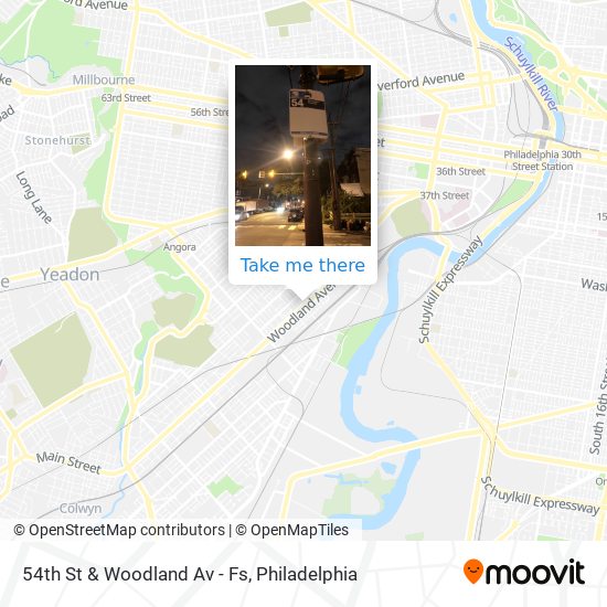 54th St & Woodland Av - Fs map