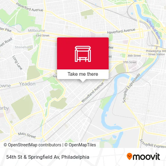54th St & Springfield Av map