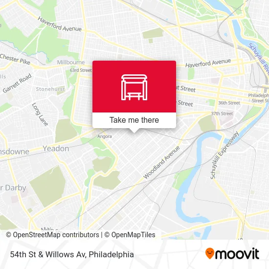 54th St & Willows Av map