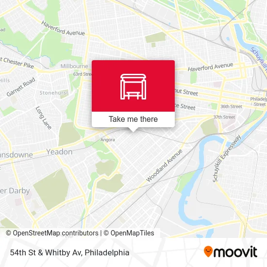 54th St & Whitby Av map