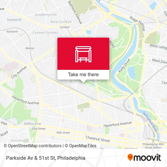Parkside Av & 51st St map