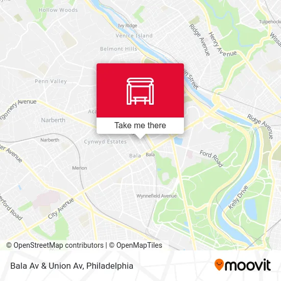 Bala Av & Union Av map