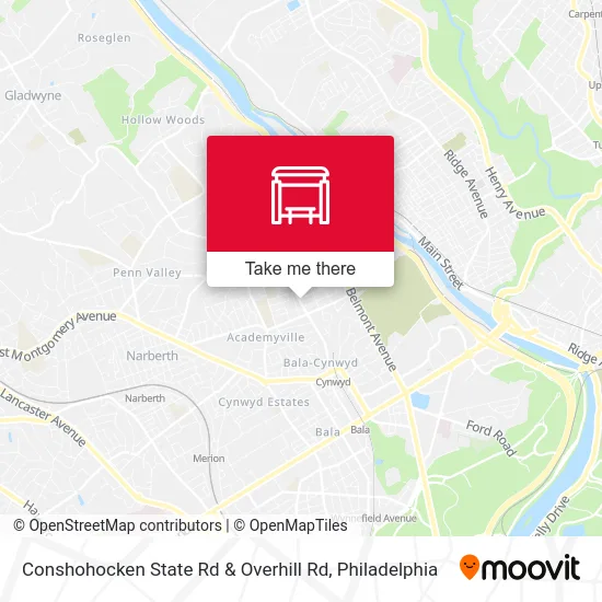 Conshohocken State Rd & Overhill Rd map