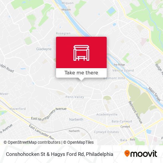Mapa de Conshohocken St & Hagys Ford Rd
