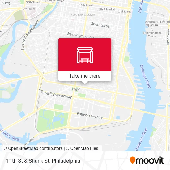 11th St & Shunk St map