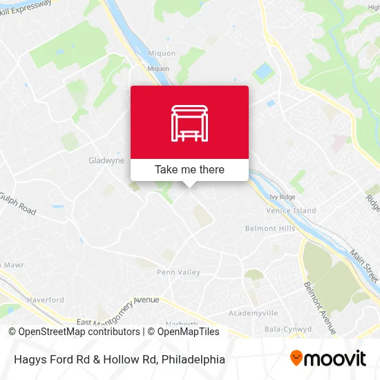 Hagys Ford Rd & Hollow Rd map