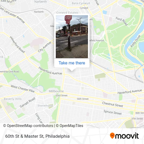 60th St & Master St map