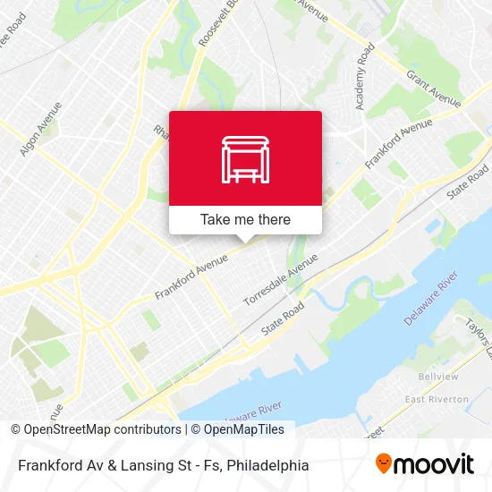 Frankford Av & Lansing St - Fs map
