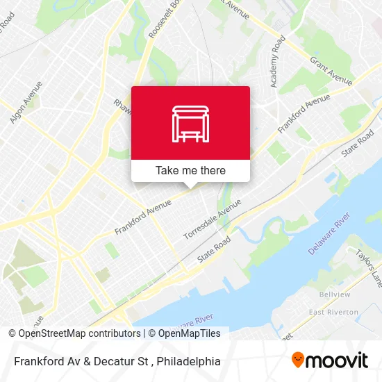 Frankford Av & Decatur St map