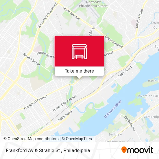 Frankford Av & Strahle St map