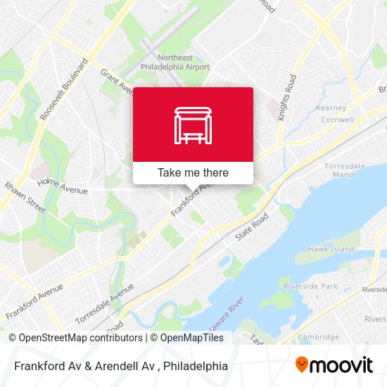 Mapa de Frankford Av & Arendell Av