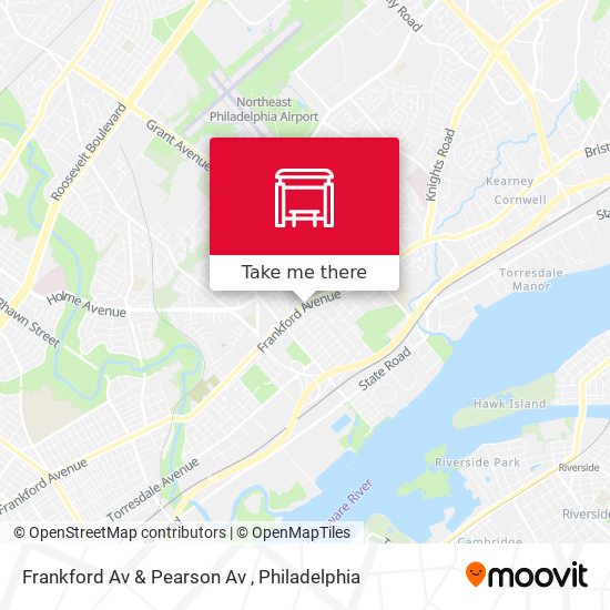 Frankford Av & Pearson Av map