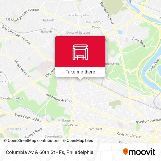 Columbia Av & 60th St - Fs map