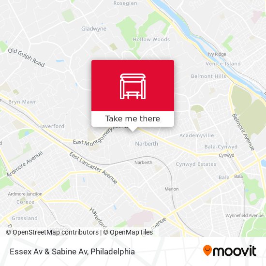 Essex Av & Sabine Av map