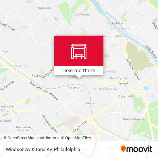 Windsor Av & Iona Av map