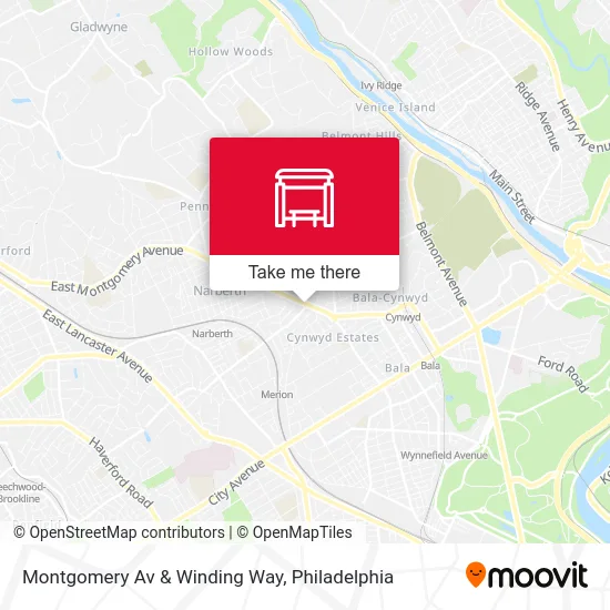 Montgomery Av & Winding Way map