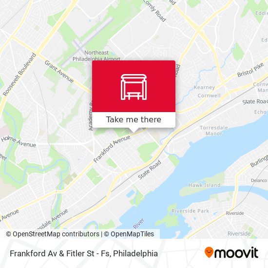 Frankford Av & Fitler St - Fs map