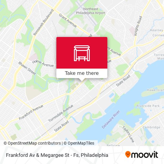 Frankford Av & Megargee St - Fs map