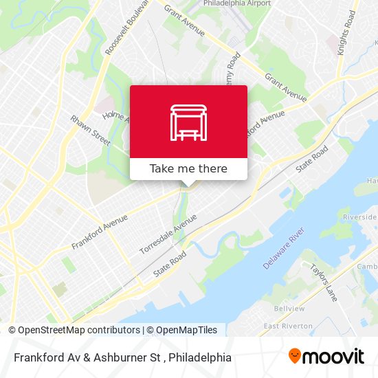 Frankford Av & Ashburner St map