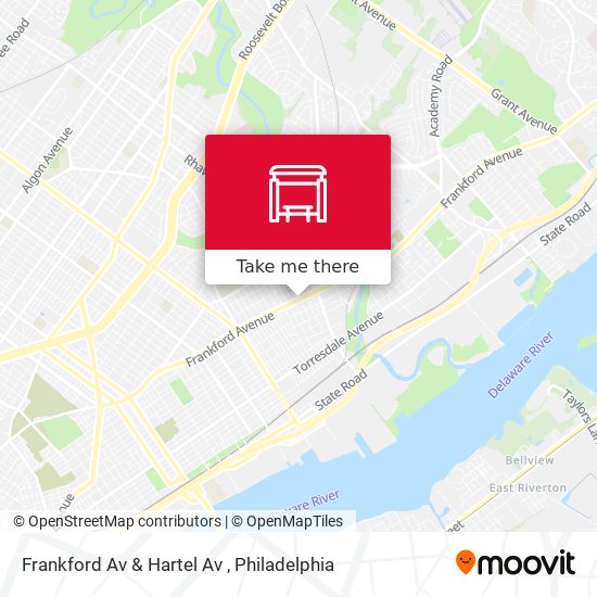 Frankford Av & Hartel Av map