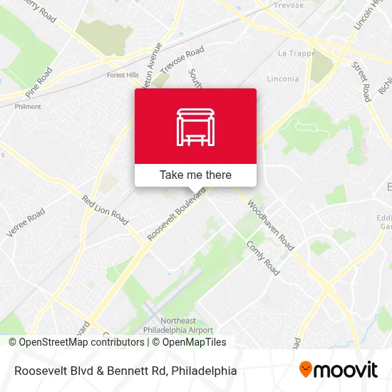 Roosevelt Blvd & Bennett Rd map