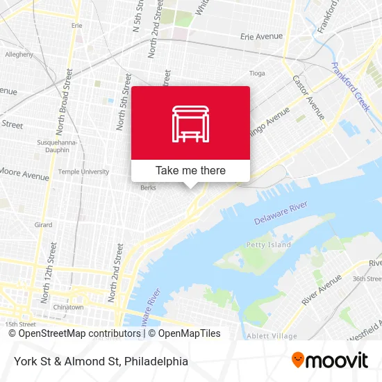 York St & Almond St map