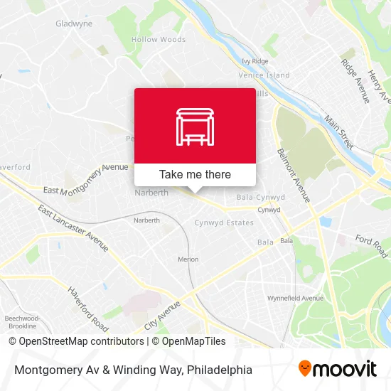 Montgomery Av & Winding Way map
