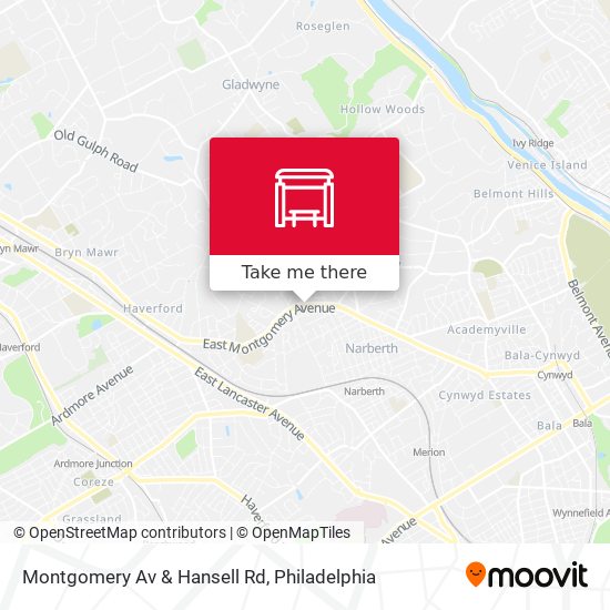 Montgomery Av & Hansell Rd map