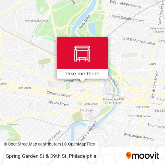 Spring Garden St & 39th St map