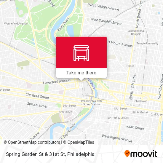 Spring Garden St & 31st St map