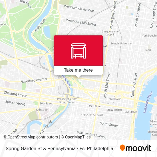Spring Garden St & Pennsylvania - Fs map
