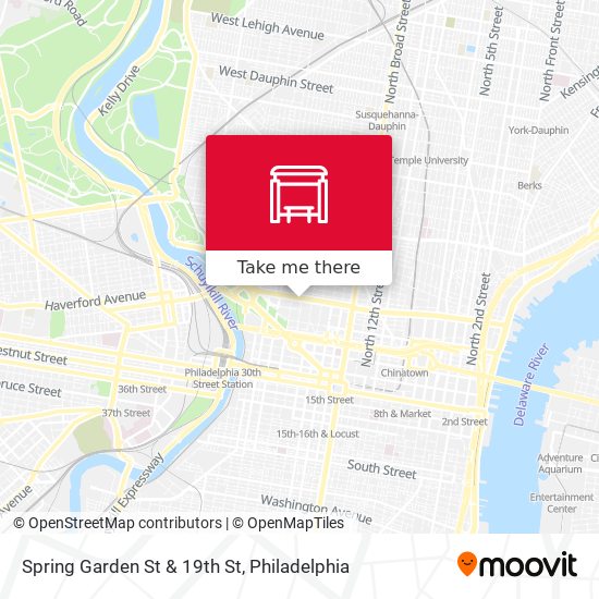 Mapa de Spring Garden St & 19th St